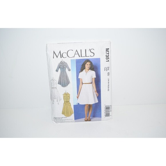 McCalls E5 Sewing Pattern Misses Dress Sizes 14 16 18 20 22 w Instructions uncut - Picture 1 of 2